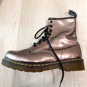 Doc Martens y2k Chunky Platinum Silver Metallic Boots Size 8